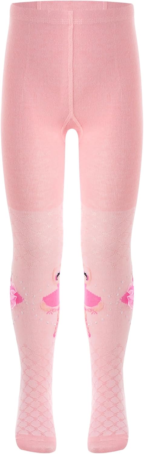Jhaoyu Kids Girls Ballet Dance Tights Socks School Girls Footed Legging Kids Dancer Printed Pantyhose Transition Sock