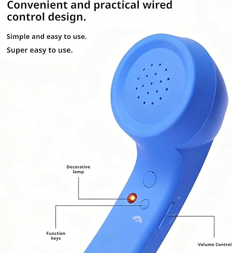 Miniatura 5 de Retro Phone Handset, 2026 New Retro Phone Handset for iPhone Type-C Retro Telephone Style Landline Handle Receiver, Plug & Talk for Cell Mobile