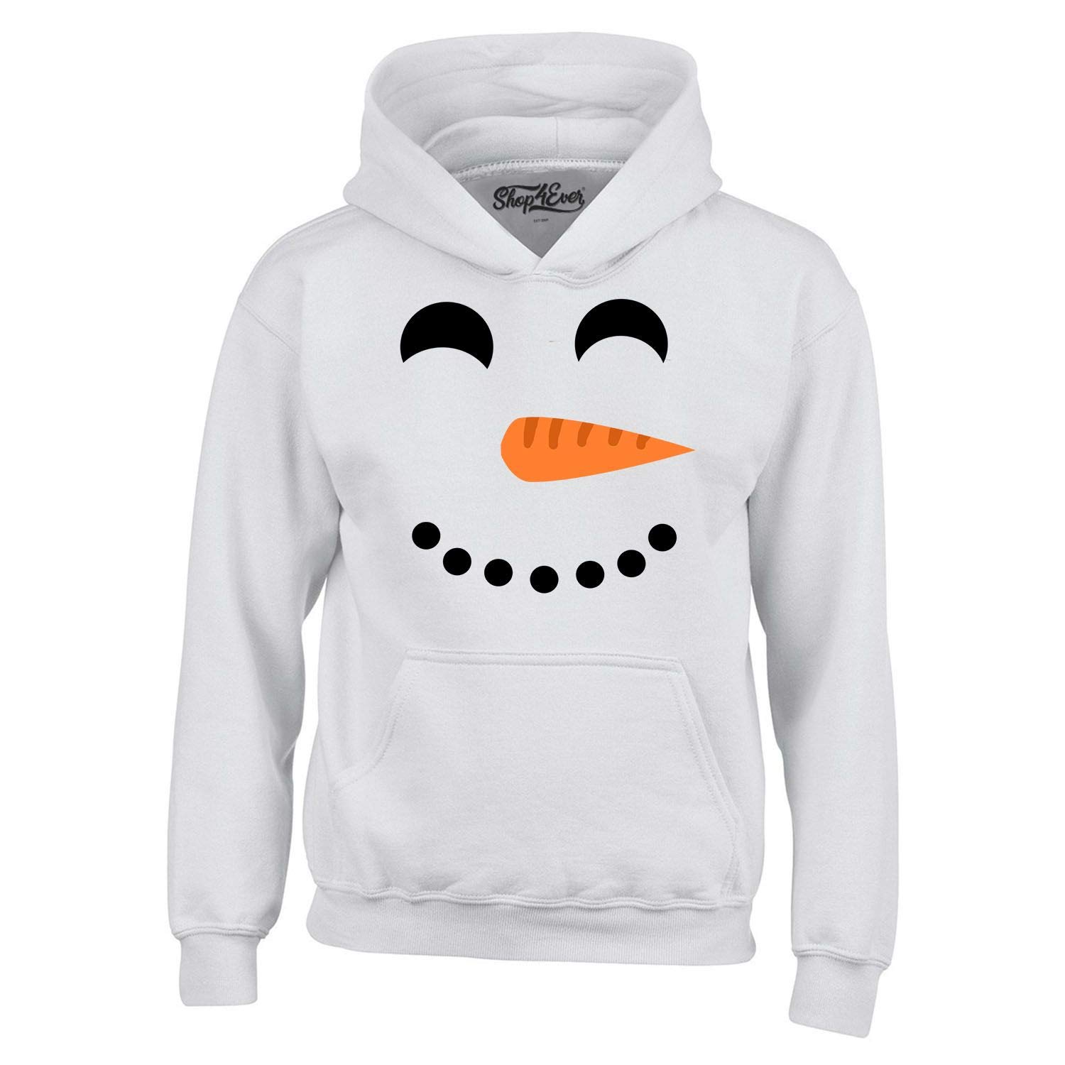 shop4ever Disfraz de muñeco de nieve con capucha y divertido diseño de cara de muñeco de nieve