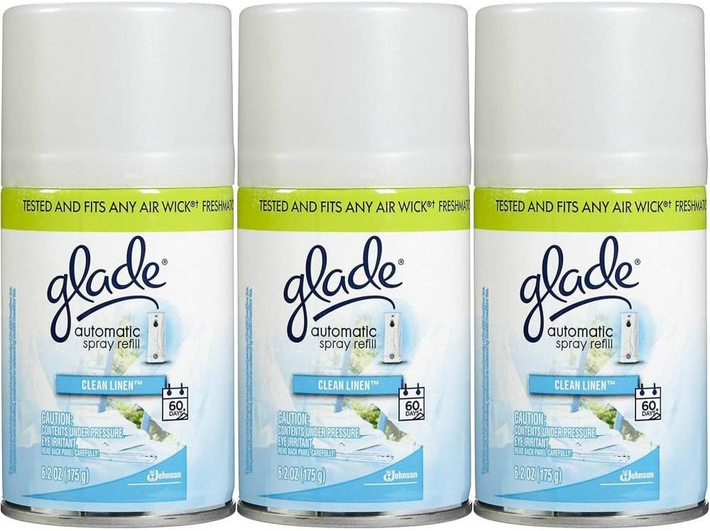 Glade Automatic Spray Refill - Clean Linen - 6.2 oz - 3 pk