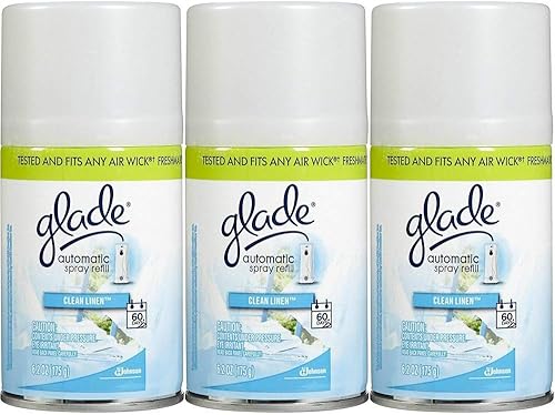 Glade Recambio automático de spray - Clean Linen - 6.2 oz - 3 unidades