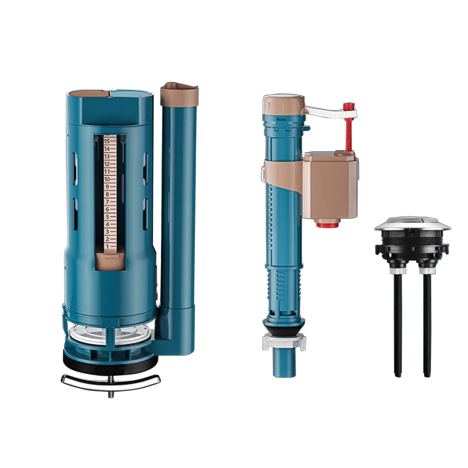 Msioytog Multicolor Toilet Inlet And Outlet Valves Set Drain Flush Cistern Valves Replacement Toilet Cistern Inlet Practical Tanks Fill