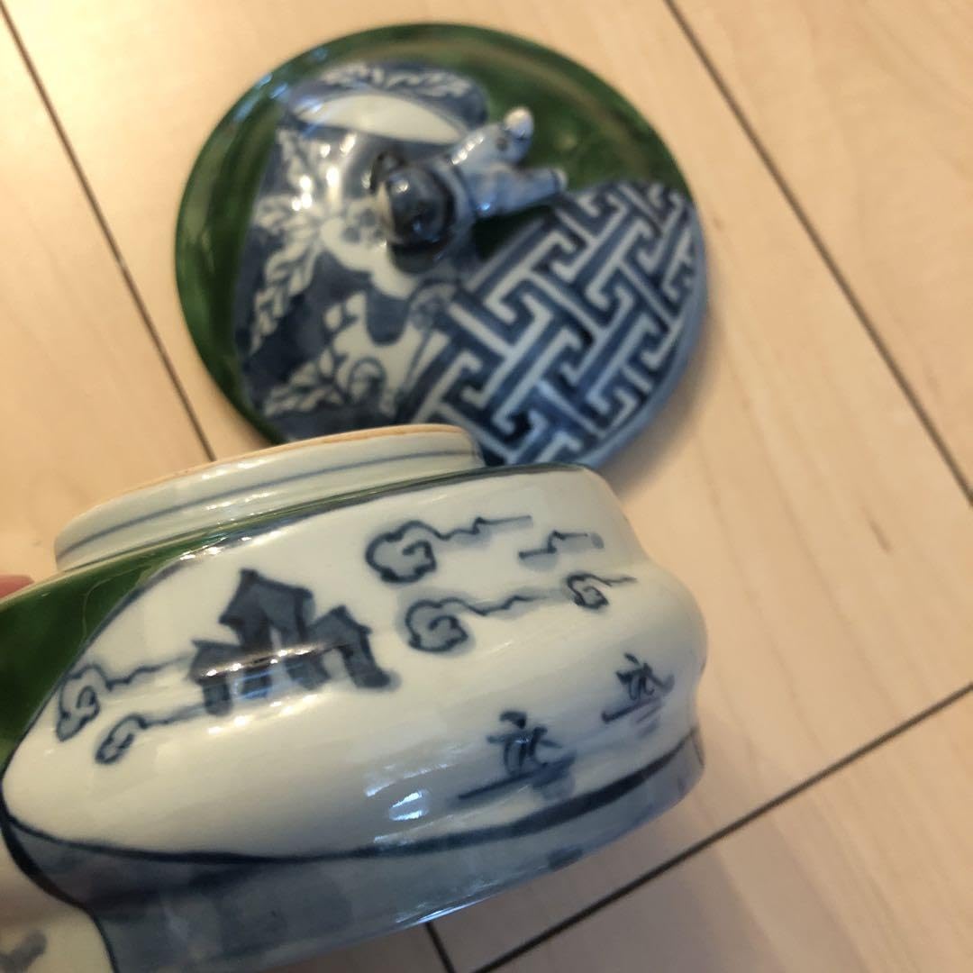 Amazon.co.jp: 有田焼 陶祥窯 一閑人 蓋物 梅干し入れ 漬物 保存容器 