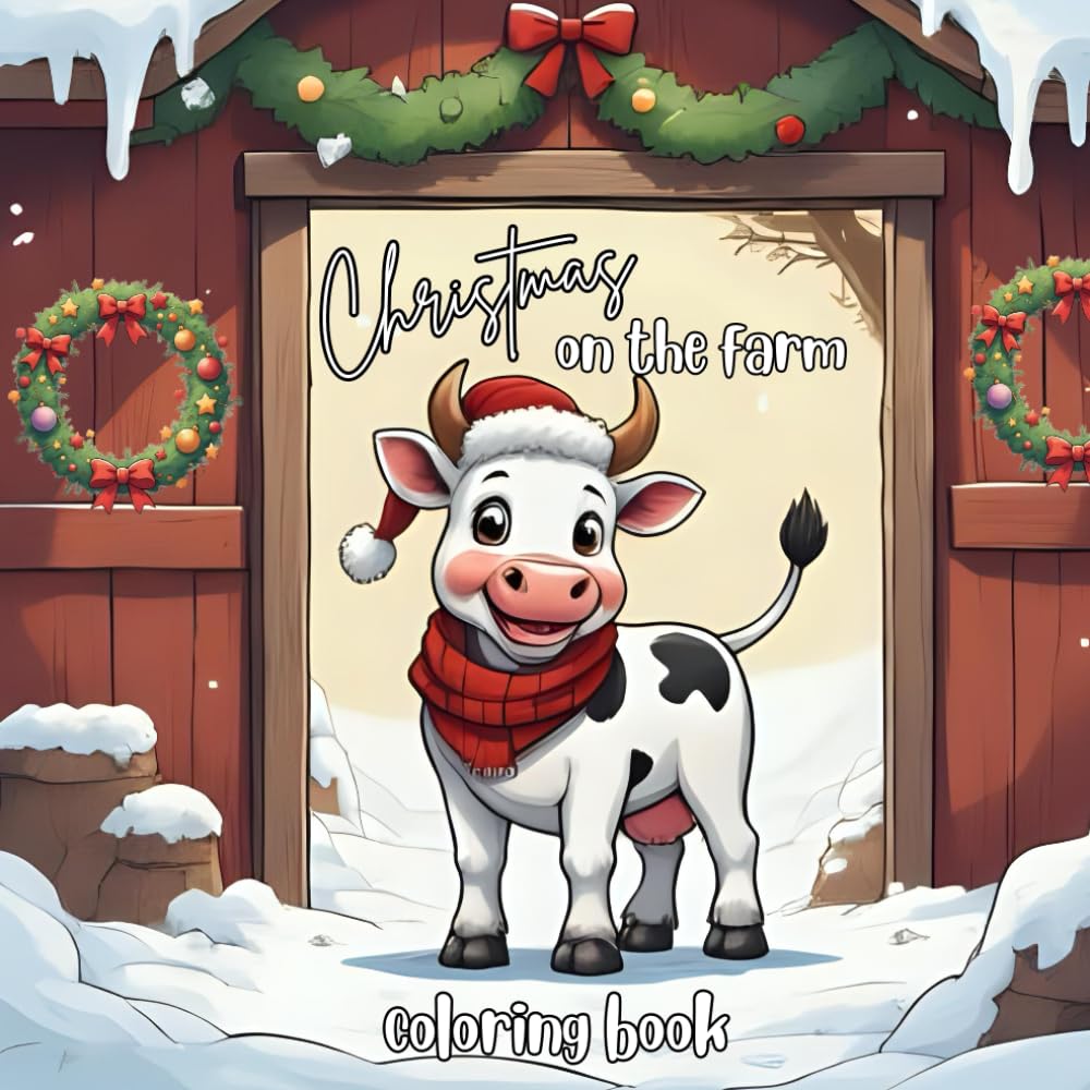 Christmas on the Farm Coloring Book for Children: Take a Glimpse at Christmas on the Farm in this Happy, Holiday Children's Coloring Book