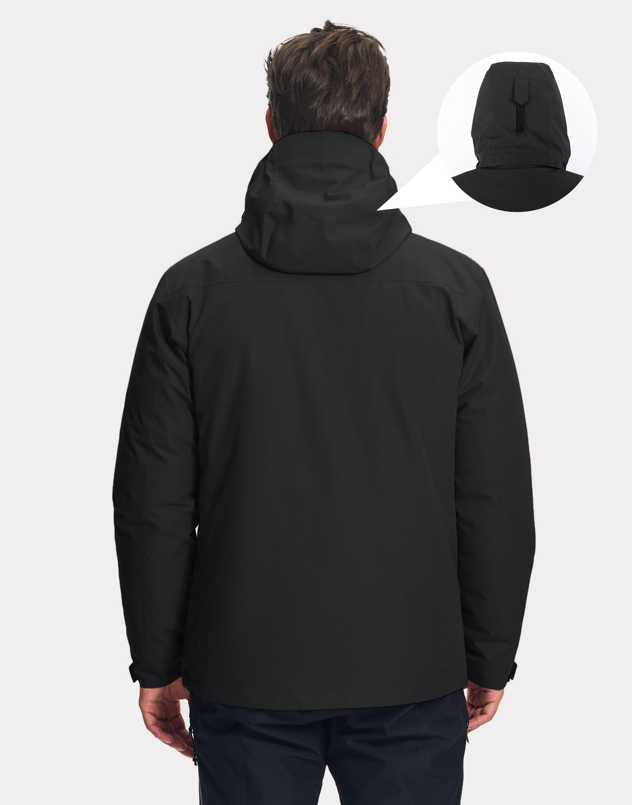 Pioneer Camp Regenjacke Herren Wasserdicht mit Kapuze Verstellbarem Saum Outdoorjacke 3 Reißverschlusstaschen und Klettverschluss