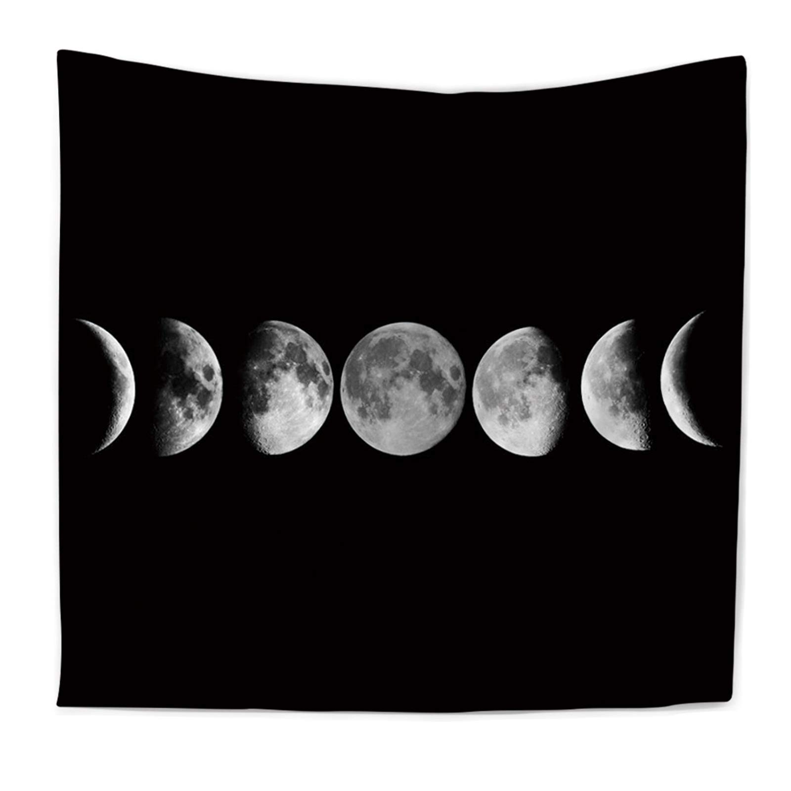 Tapisserie murale vintage éclipse de lune noire de 200x150 cm pour decoration intérieure