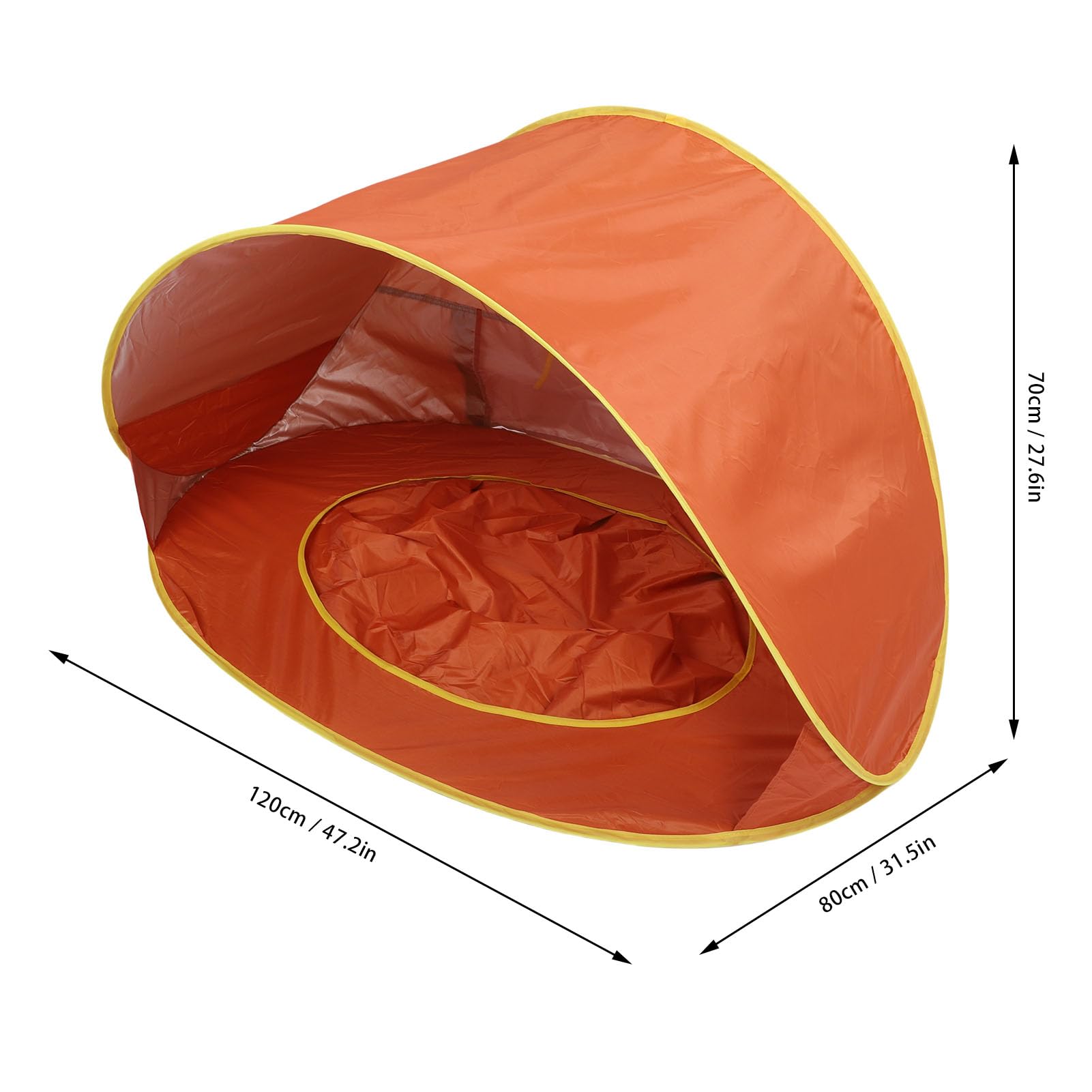 Tente de plage, protection solaire pop-up avec protection UV UPF 50+ et piscine pour bébé intégrée, portable, légère, montage facile pour les tout-petits, les voyages en plein air, le camping