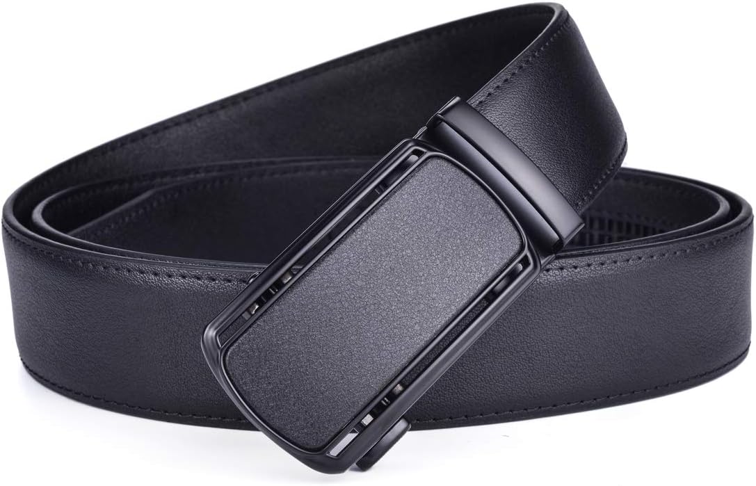 Men Belts Leather Male Slide Ratchet Work Dress Strap w Interchangeable Buckle Beltox - Image 3