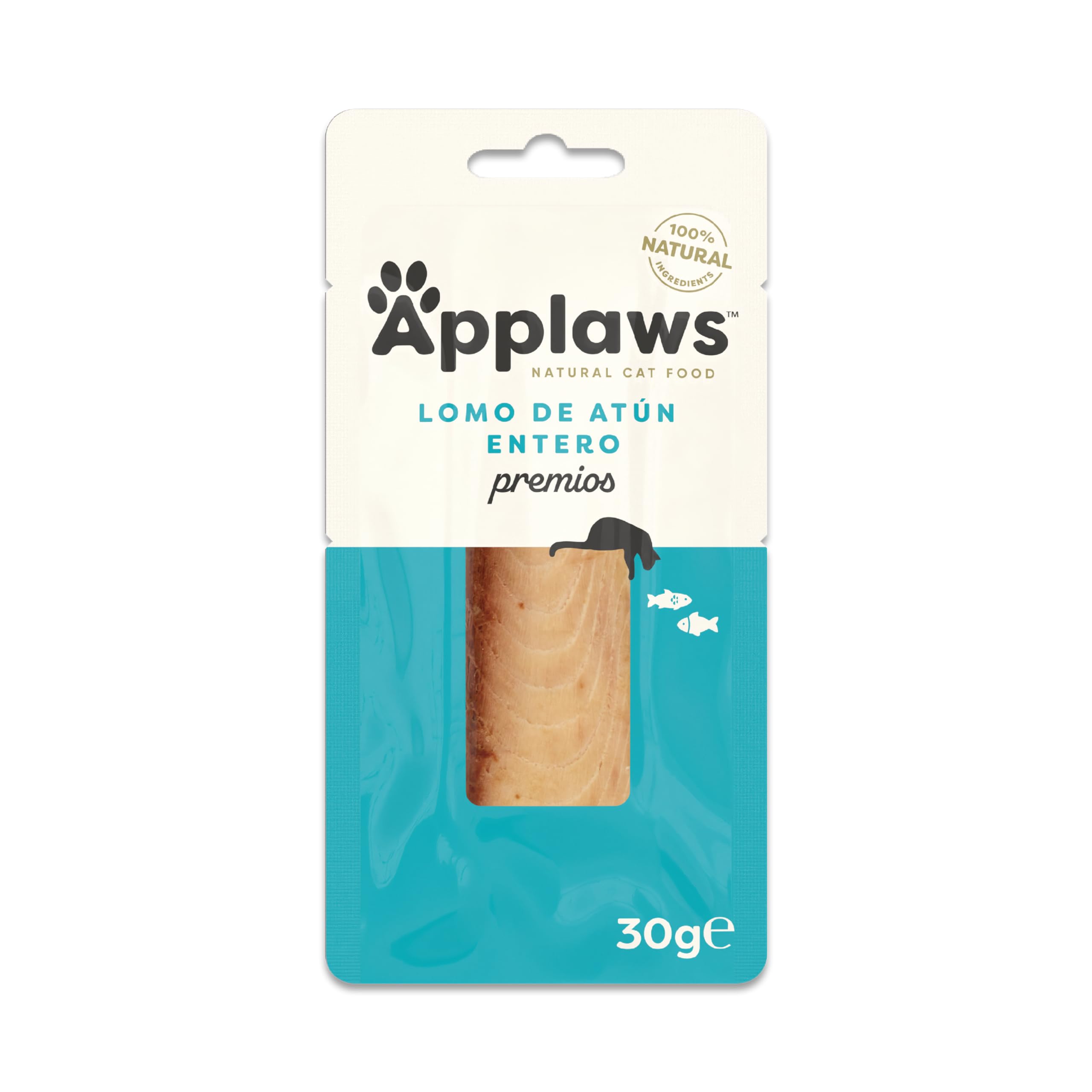 Applaws 100% Snack natural de atún para gatitos, gatos adultos y gatos mayores - Paquete de 12 bolsitas de 30 g