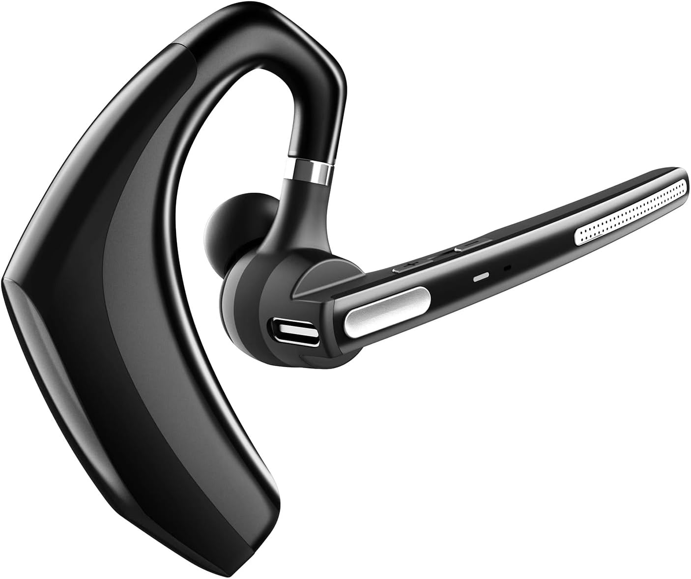 CANDEO Bluetooth Headset, Wireless Bluetooth Earpiece Hands-Free Earphones with Built-in Mic for Driving/Business/Office, Compatible with iPhone and Android