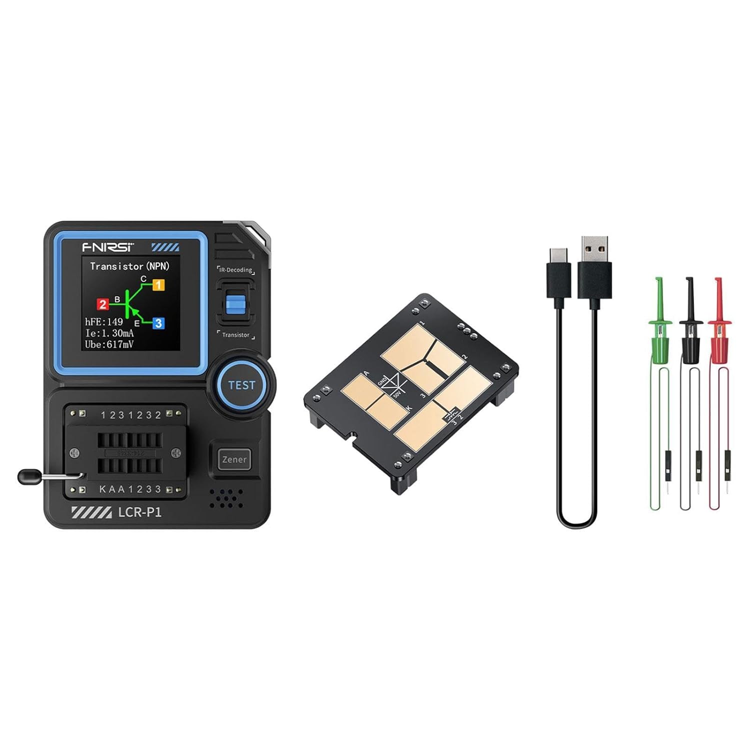 Transistor Tester Kit Transistors Measure Sturdy Multipurpose Color Display