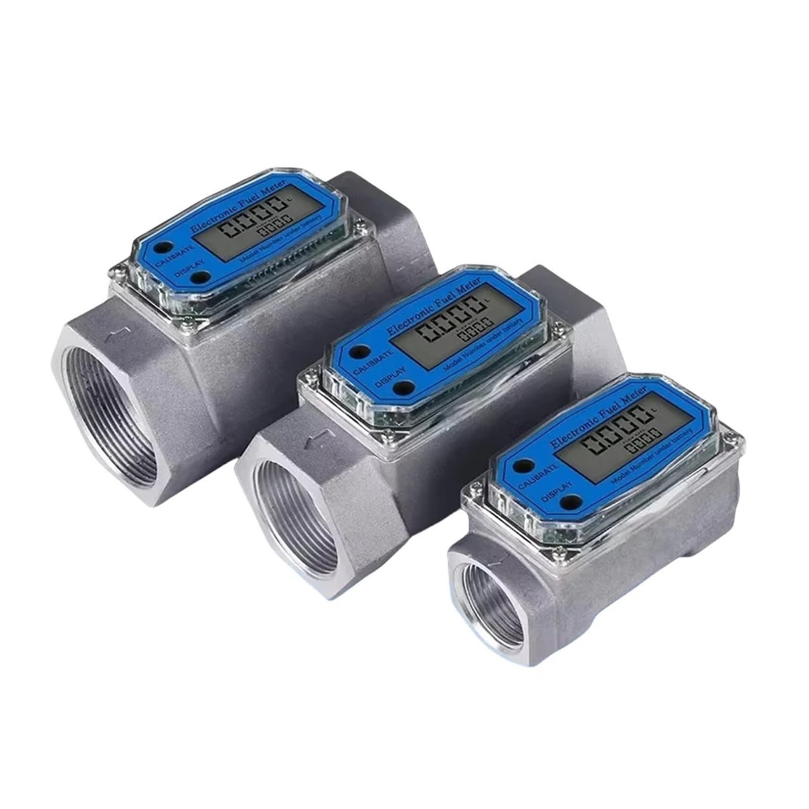 Digitaler Turbinen-Wasserdurchflussmesser, Durchflussmesser, PCB, elektronischer Durchflussanzeiger, Sensorzähler for Benzin, Kraftstoff, Kerosin, Methanol Hohe Empfindlichkeit, geringe Latenz(2 inch)