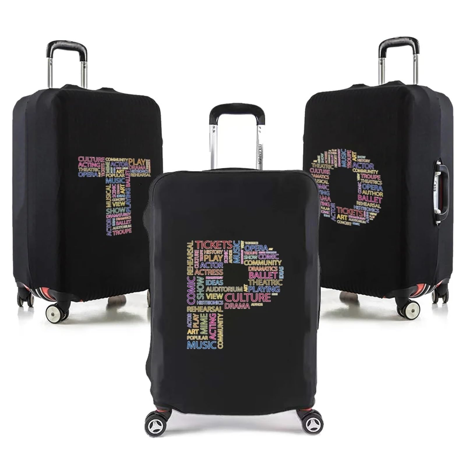 Coperture per valigie Custodia Protettiva for Bagagli Elastica Serie di Lettere Accessori da Viaggio Custodia Protettiva for Borsone for Valigia da 18-32 Pollici(8text O,M)