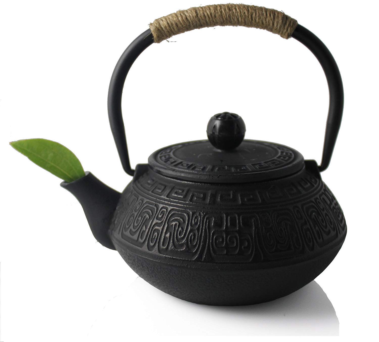 Hwagui - Chinese Cast Iron Teapot with Tea Infuser, Iron Tea Kettle Set, Benefit for Healthy(600ml/20oz)