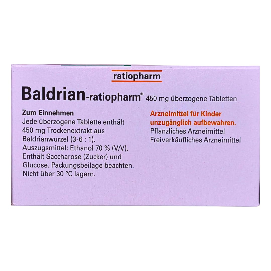 Baldrian 2x 60 Tabletten I bei leichter nervöser Anspannung, Unruhe, Navervosität I Beruhigung I Schlafstörung I Pflanzlicher Baldrianextrakt I Spar-Set plus Pharma Perle give away