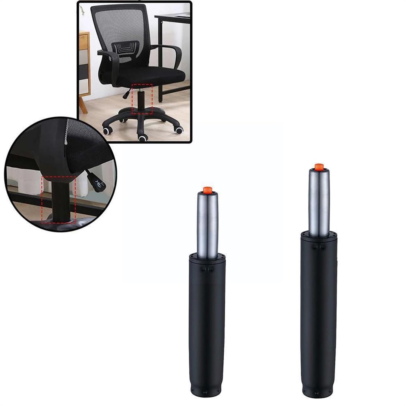 Dritto Elevazione a Gas Heavy Duty Regolabile Asta Sedile Cilindro Supporto Home Office Asta Sedile di Ricambio pistone Sedia Ufficio(B)