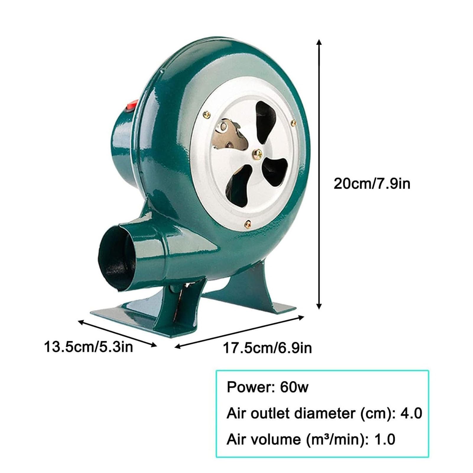 Odśrodkowa dmuchawa do grilla, kompatybilna z małymi kowalskimi kuźniami (100-240 V AC), z adapterem prędkości, idealne narzędzie kuchenne na kemping (60 W)