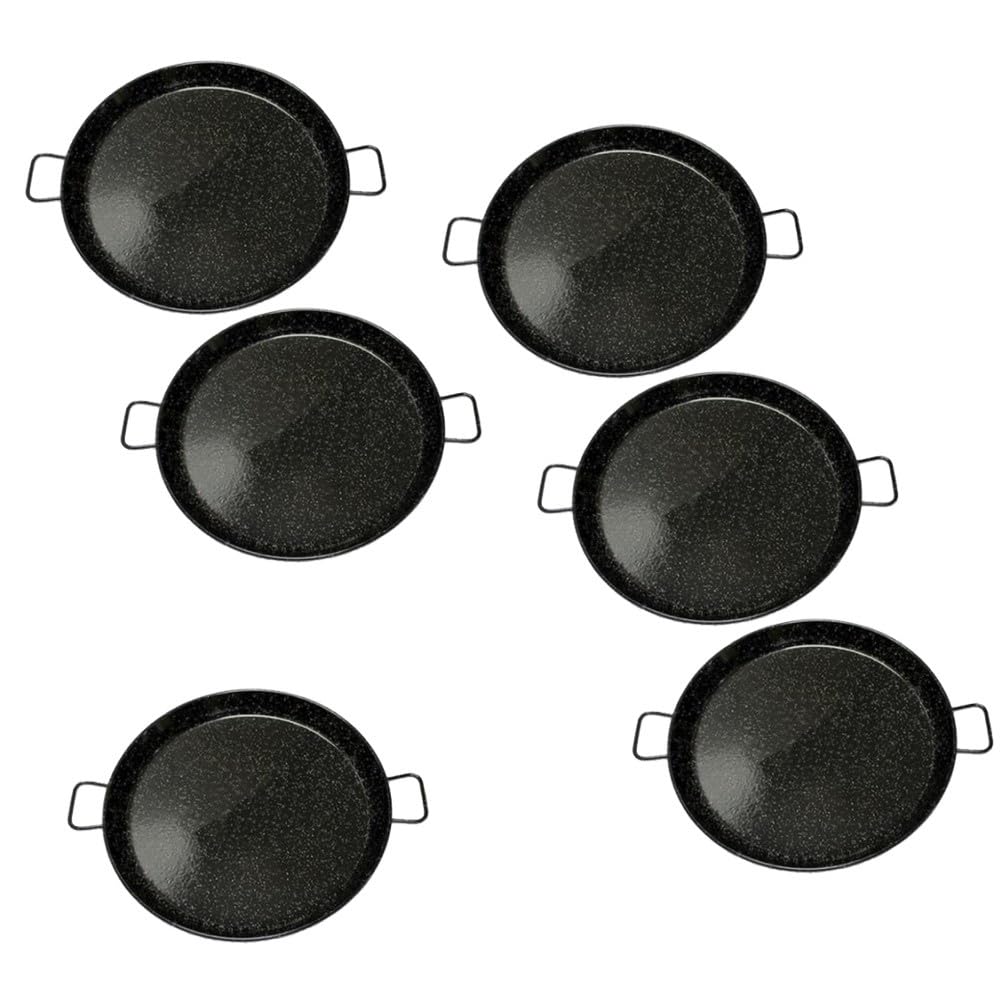 José Andrés Foods Enameled Paella Pan, 12.5 in, 6 Pack