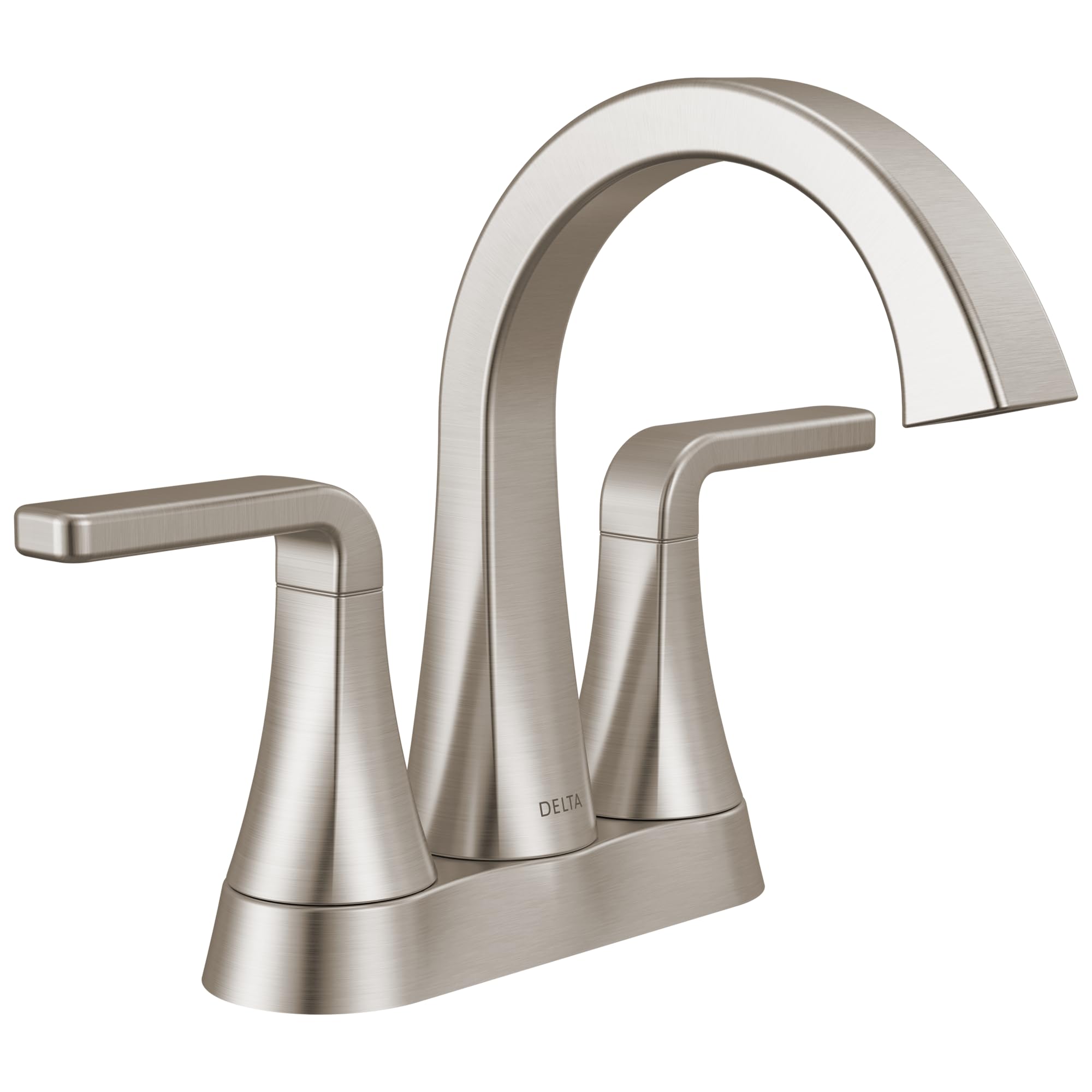 Photo 1 of Delta Lineax Centerset Brushed Nickel Bathroom Faucet, 4 Inch 3 Hole Bathroom Sink Faucet for Vanity, Metal Push-Pop Drain Assembly, Stainless 2562LF-SSMPU
