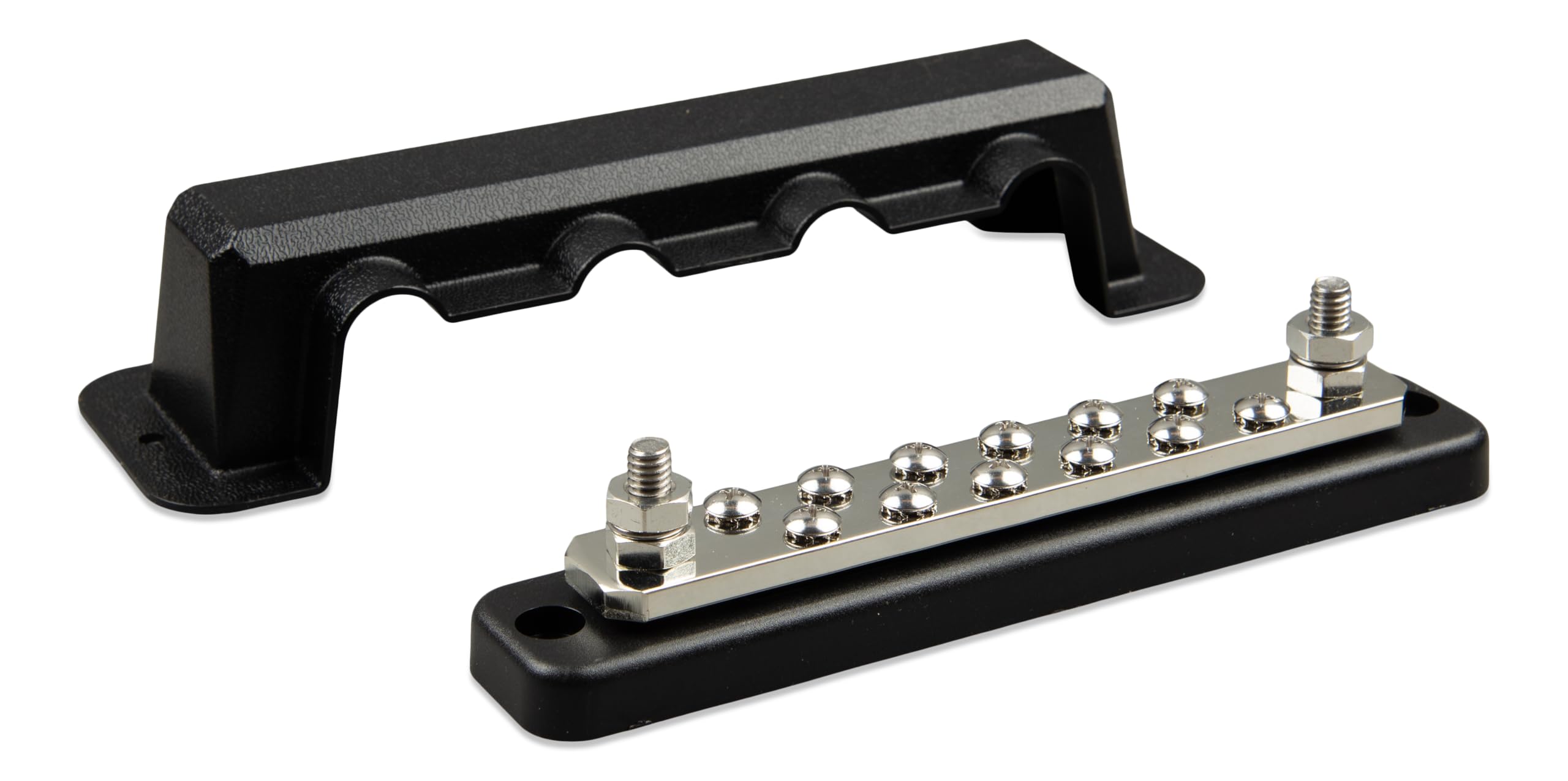 Victron Energy Busbar 250 amp 70 VDC, 2 terminali di connessione per correnti elevate, 12 viti con coperchio