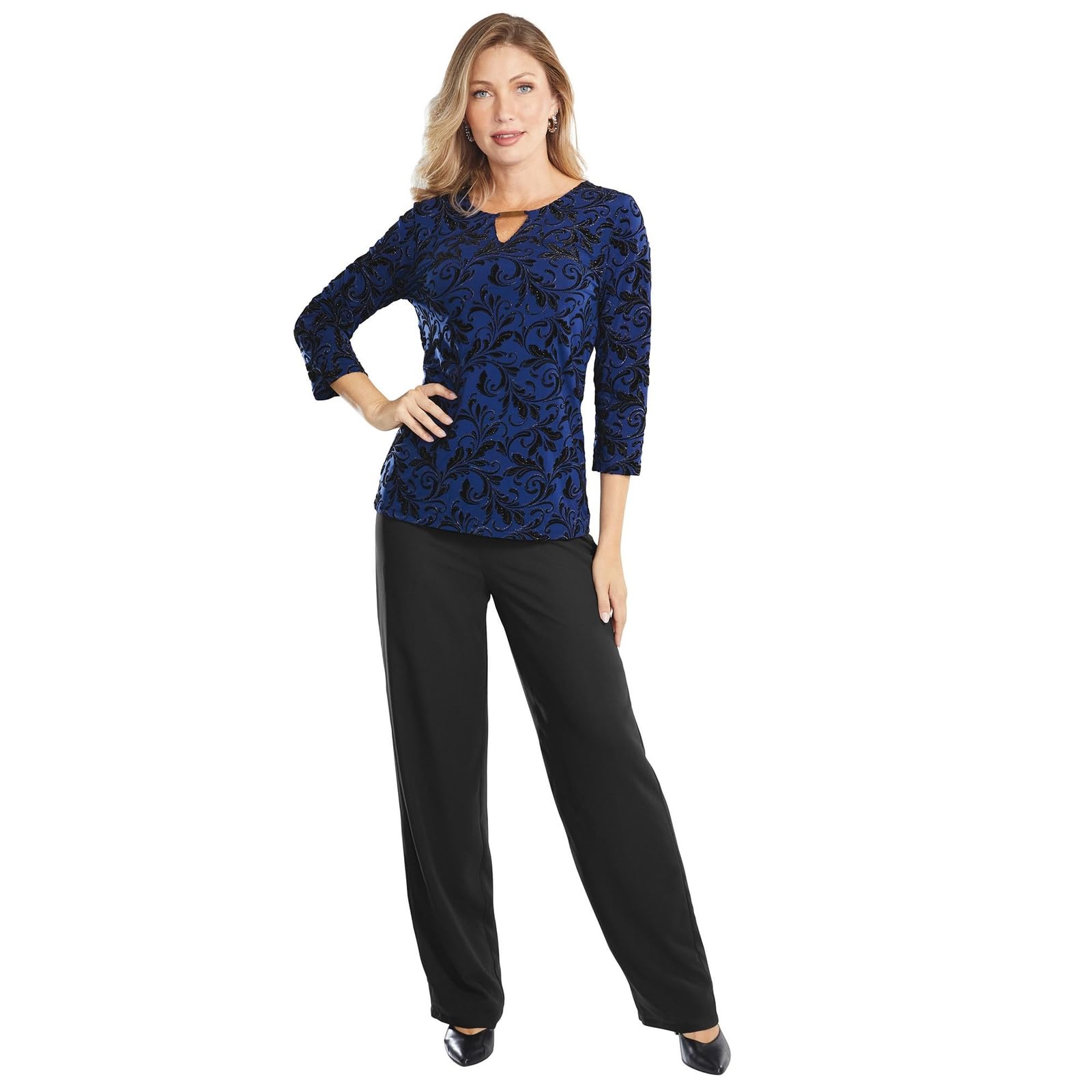Masseys Textured Sparkle Pant Set