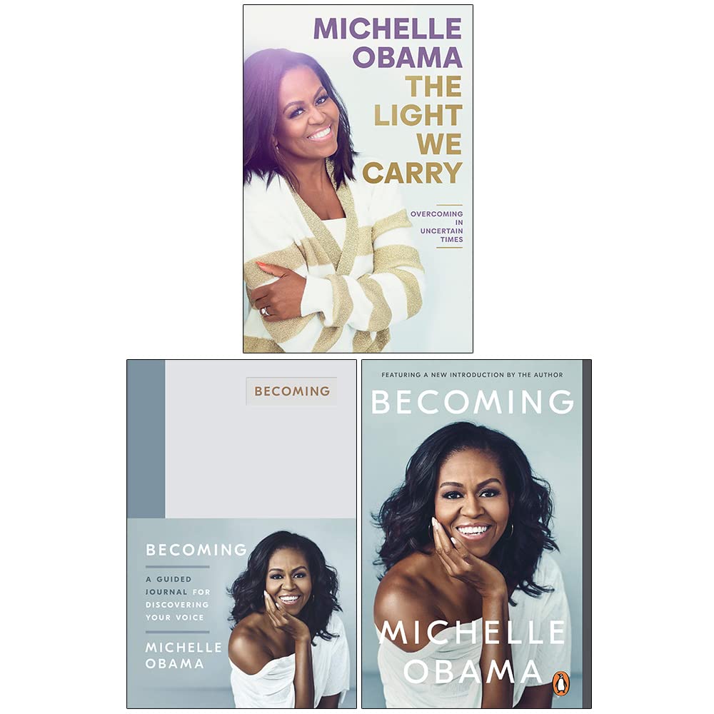 Michelle Obama Collection 3 Books Set (The Light We Carry[Hardcover], Becoming A Guided Journal[Hardcover] & Becoming)