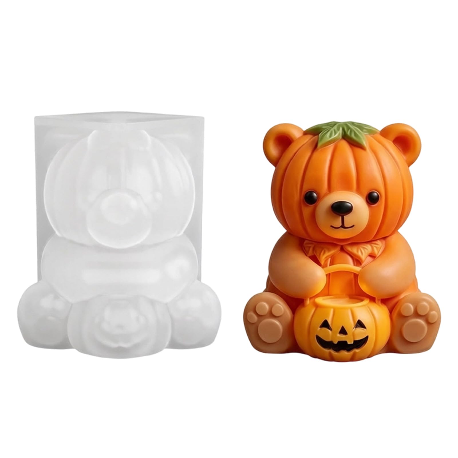 Elnwnnkc Silicone Making Molds, Halloween Bear Epoxy Resin Casting Mold Aromatherapies Soap Making Home Art Decorations Resin Ornaments Mold