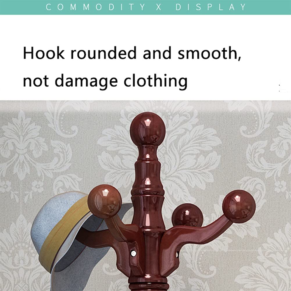 Support de Porte-vêtements réglable Couche d'arbre en Bois avec Couche rétro Moderne de 8 Mois et Porte-Chapeau pour