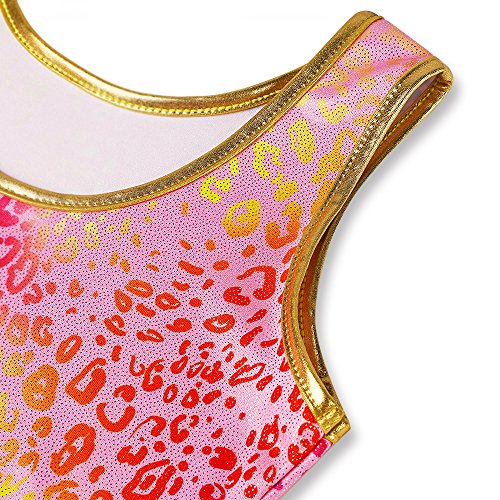 Image of HOZIY Gymnastics Leotards for Girls with Shorts Toddlers Biketards Rainbow Unicorn Dinosaur Mermaid Leopard Flower Galaxy