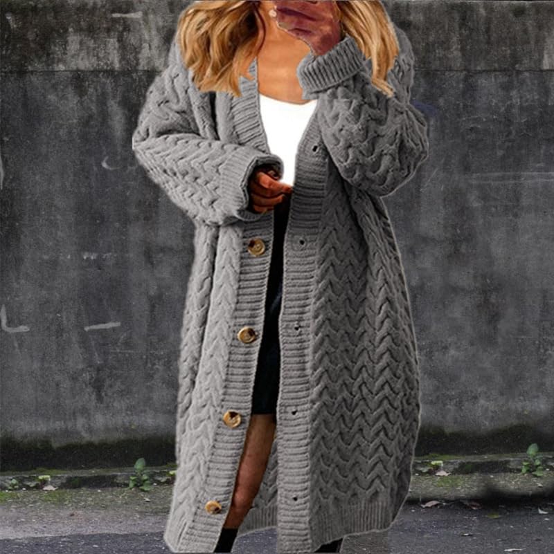 Chunky Cardigan Sweaters for Women Cable Knit Cardigan Women Oversized Open Front Long Cardigans Sweater with Pockets4
