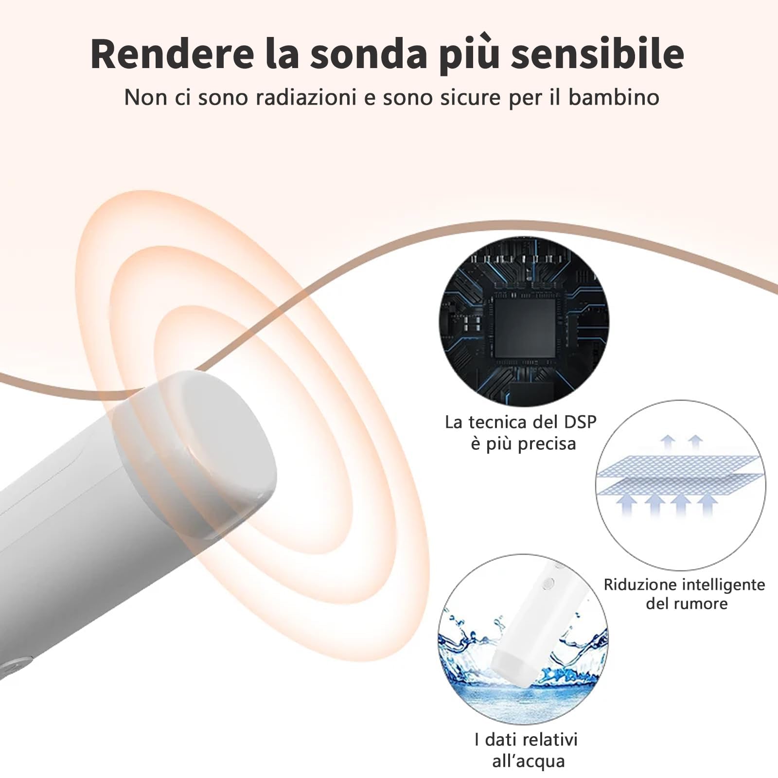 JL-Hearing Gel per ultrasuoni fetale Doppler, Accessori per fetale Doppler, facile da usare a casa, Contiene 30 ml di gel