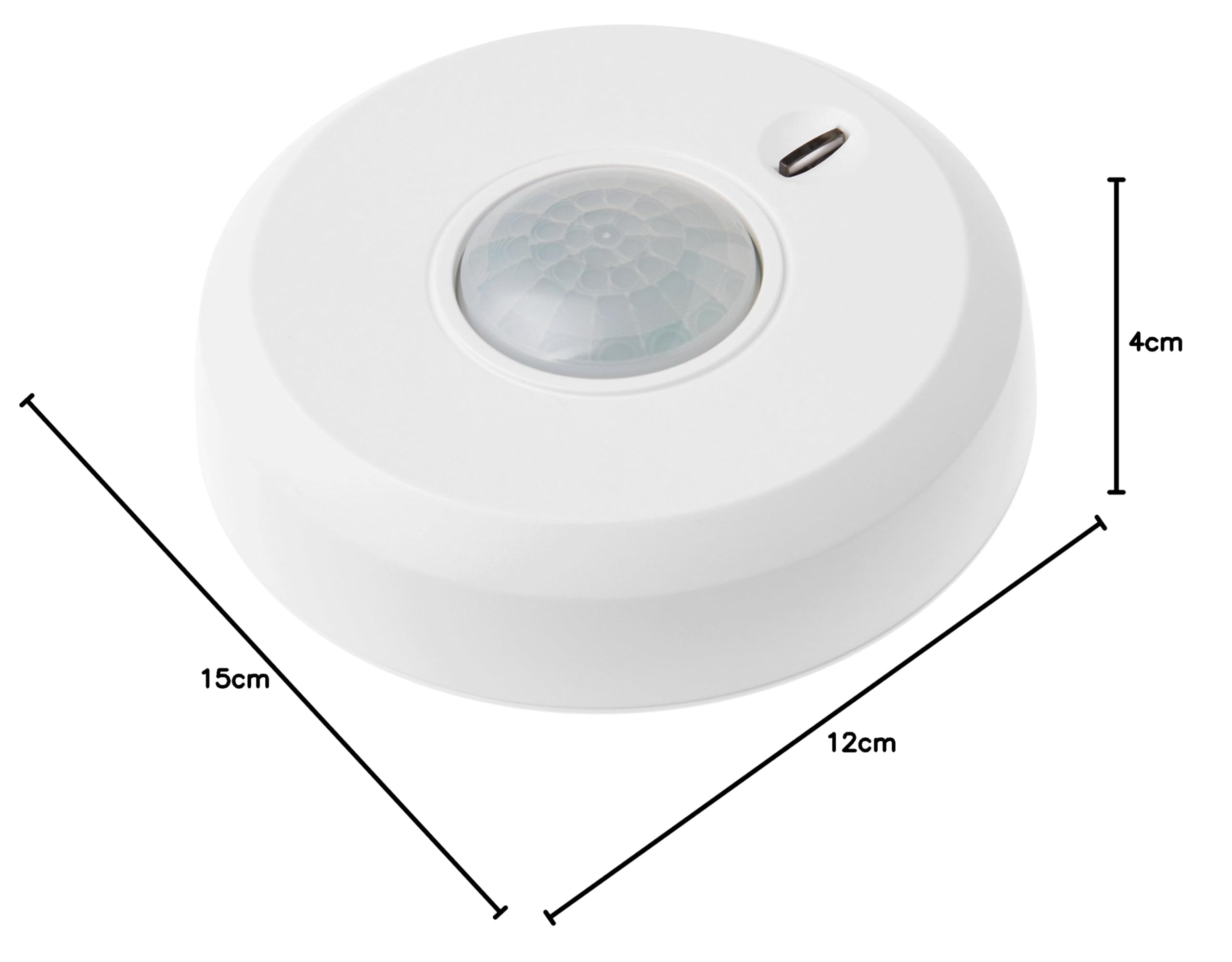 LUPUSEC 12111 360 Grad Bewegungsmelder für das XT Smarthome Alarmanlage, Sabotageüberwachung, batteriebetrieben, Weiß, 106 x 30,5