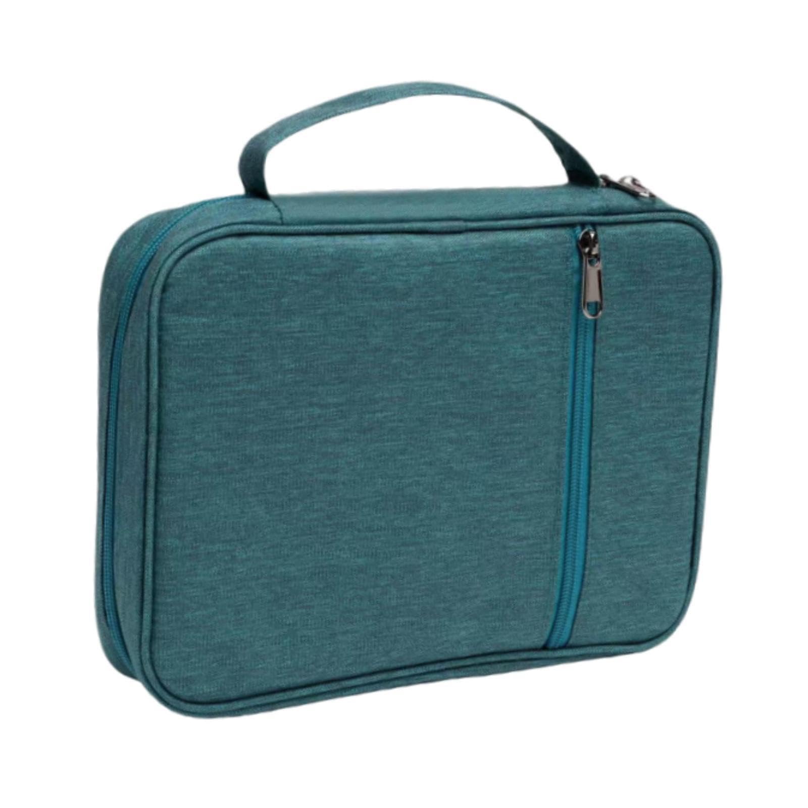 Twisaxc Men's Green Sleek Bible Cover Handheld Dustproof Bag Way To Organize And Bible While Keeping Easily Accessible Cover Carry Book Case Book Church Bag, 28X5.5x20.5cm