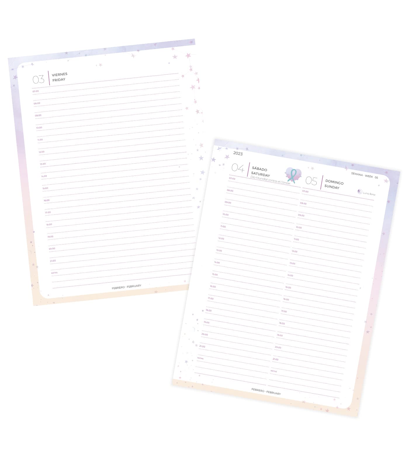 Takenote - Calendar January 2023 December 2023 - Day Page - Size 15 x 21 cm (A5) - Bilingual: Spanish - English - Angelina - Image 2