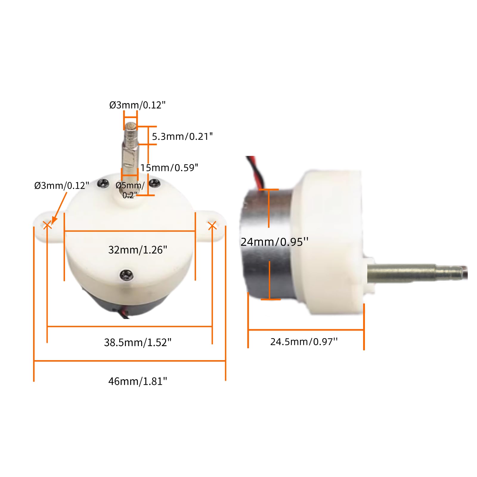 CHANCS Miniature Mini Low Speed DC Reducer Motor Motor DC 6V 7RPM Shaft 20.3mm for Crystal Small Magic Ball Light - Image 2