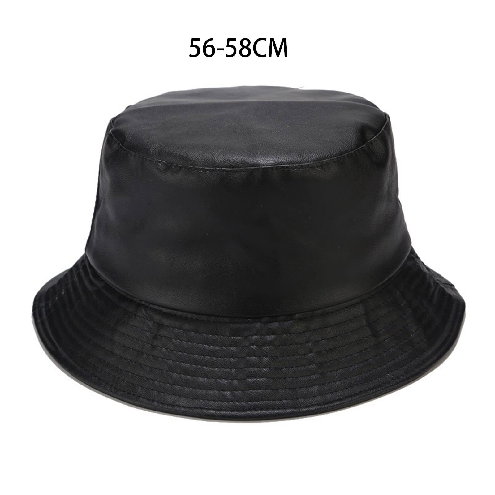 Cappello da sole da uomo, cappello da pescatore, in pelle, pieghevole, per escursionismo, hip-hop, strada, impermeabile, per donne e uomini