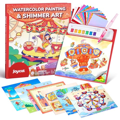 JoyCat Libri da colorare con acqua, Attività artistiche e creative, Arte senza disordine per bambini 4-8 anni, Kit e forniture creative, Attività fai-da-te, Regali per ragazze e ragazzi