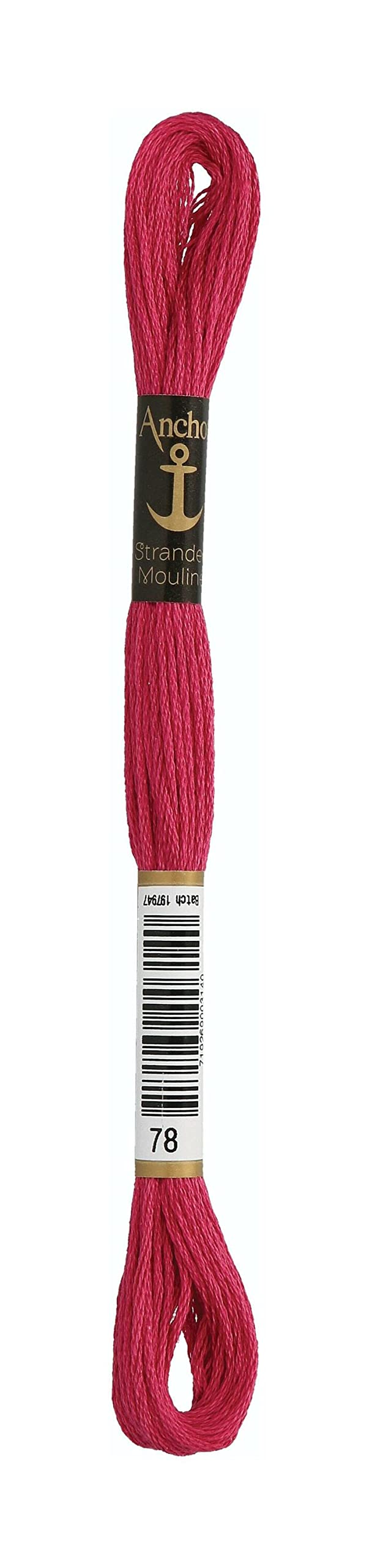 Anchor 4635000 100% Cotton Embroidery Thread, Cotton, 00078 Cyclam, Cyclamen