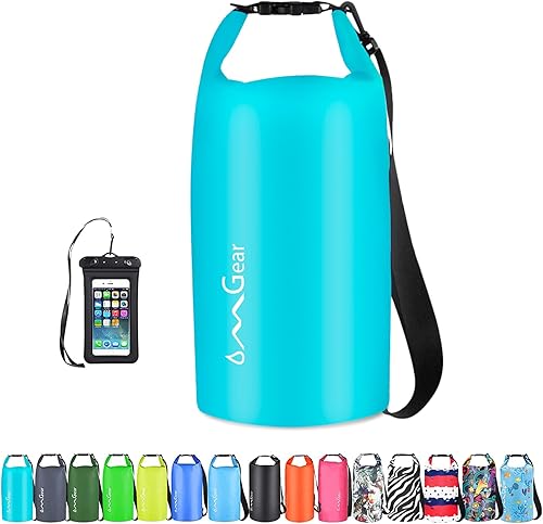 OMGear Mochila impermeable, bolsa impermeable para teléfono, 40, 30, 20, 10 y 5 L, flotante, saco seco para kayak, lancha, vela, piragüismo,