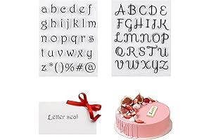 Alphabet Cake Stamp Tool - 2 Pcs Clear Letter Stamps for Craft Card Making