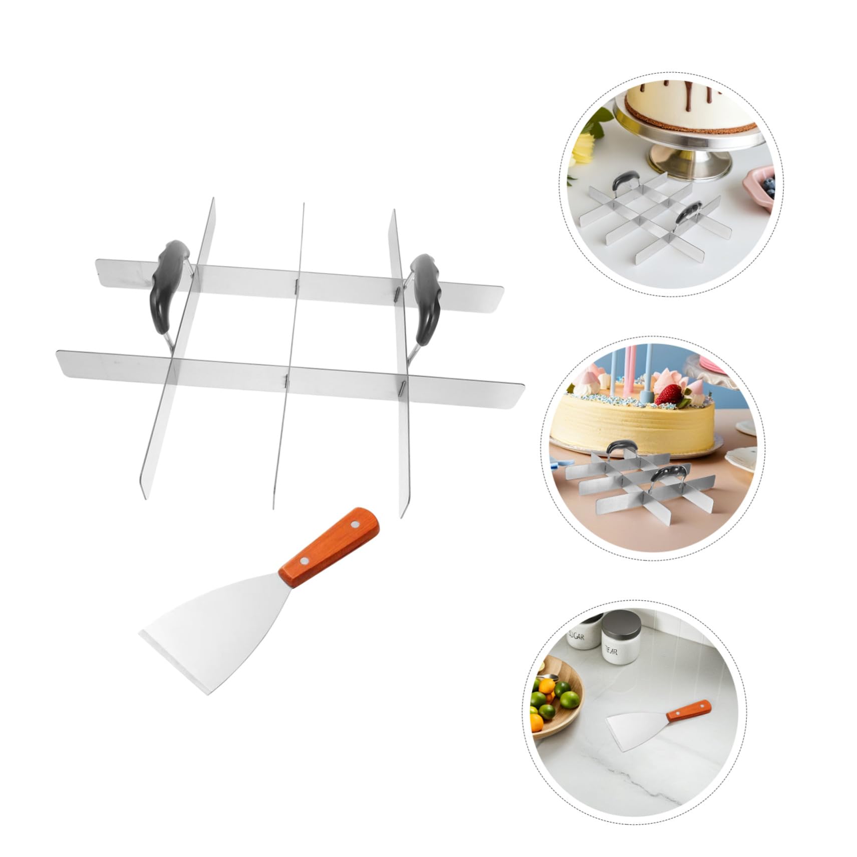 TOYANDONA 2pièces Pelle à Tarte et Séparateur de Portions Acier Inoxydable Outil de Pâtisserie pour Découper Précisément Gâteaux Cheesecakes et Tartes