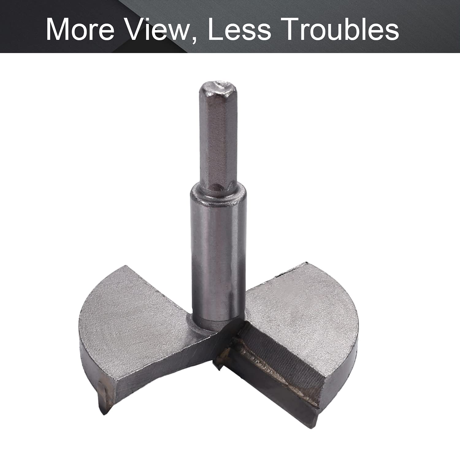 Bettomshin Forstner Drill Bits 80mm, Tungsten Carbide Wood Hole Saw Auger Opener, Woodworking Hinge Hole Drilling Boring Bit Cutter Gray 1Pcs