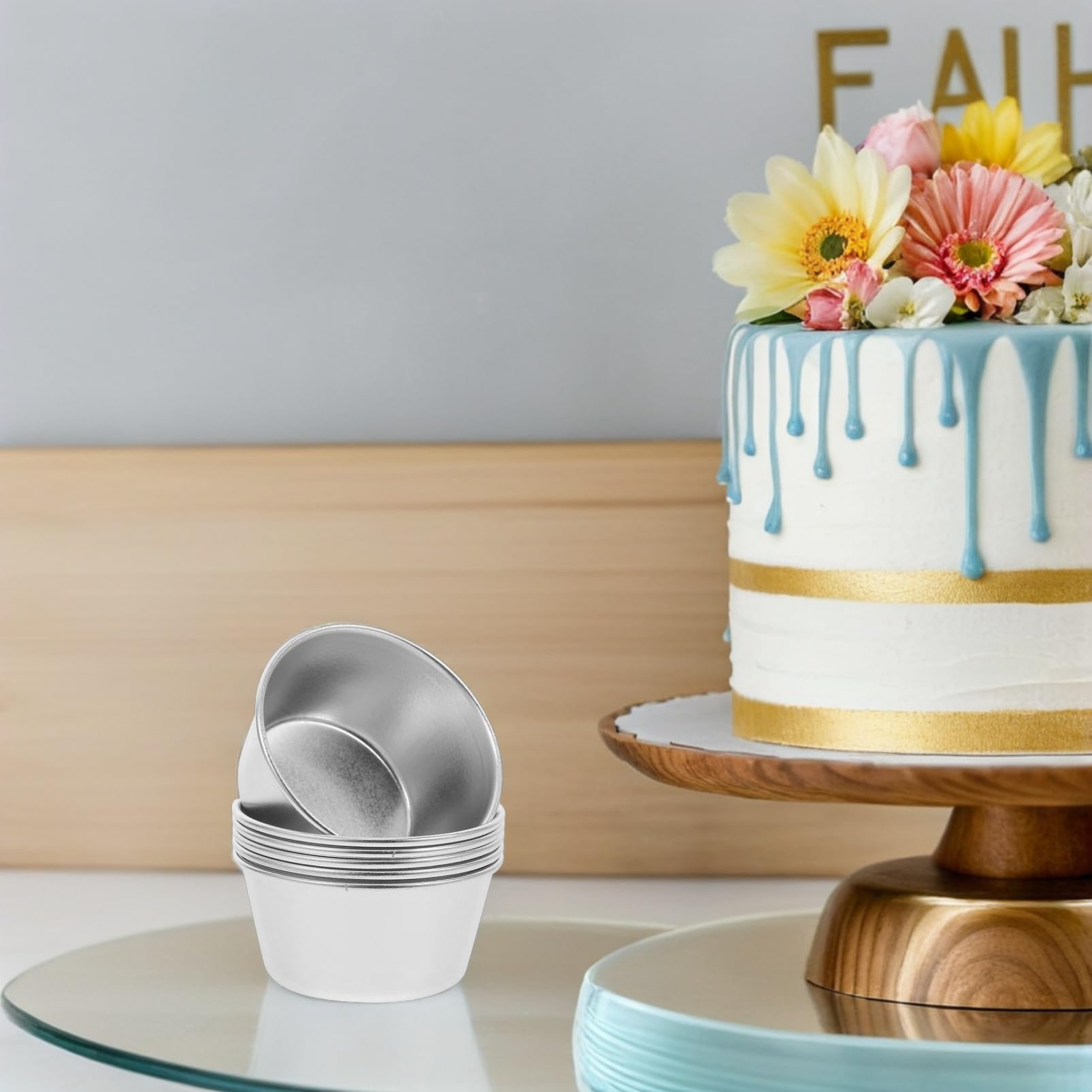 8 Kleiner Backformen aus Kohlenstoffstahl Antihaftbeschichtet Muffinformen für Kuchen Törtchen und Desserts