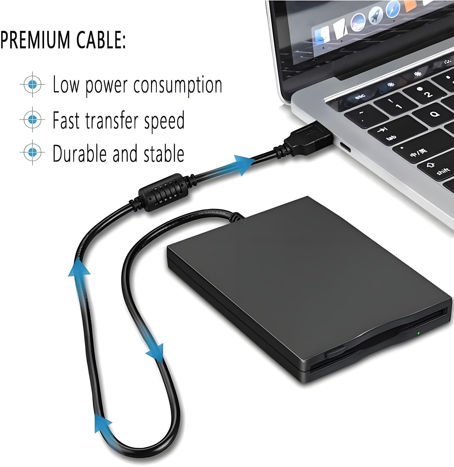 Lector de disquetes externo, Plug and Play, lector de disquetes USB 3,5" USB 1,44 MB FDD portátil para PC Windows/XP/7/8/10/11