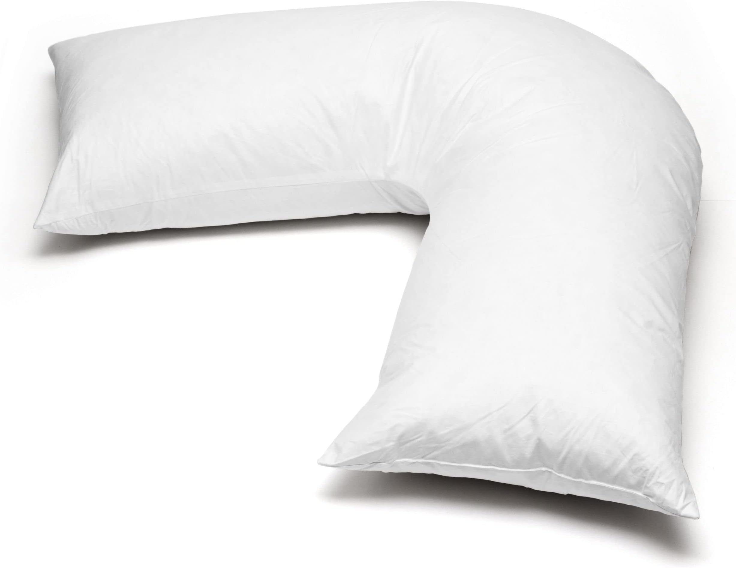 V Shaped Pillow case, 350 THREAD COUNT, 100 COTTON SATEEN, Plain Dyed Orthopaedic, Size 84cm x
