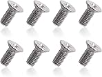 8PCS Stainless Steel Retaining Screws for Front and Rear, Stainless Steel Brake Disc Rotor Screws, 936-000-601-40-H, Compatible with Acura, Honda, Kia Models and Hyundai