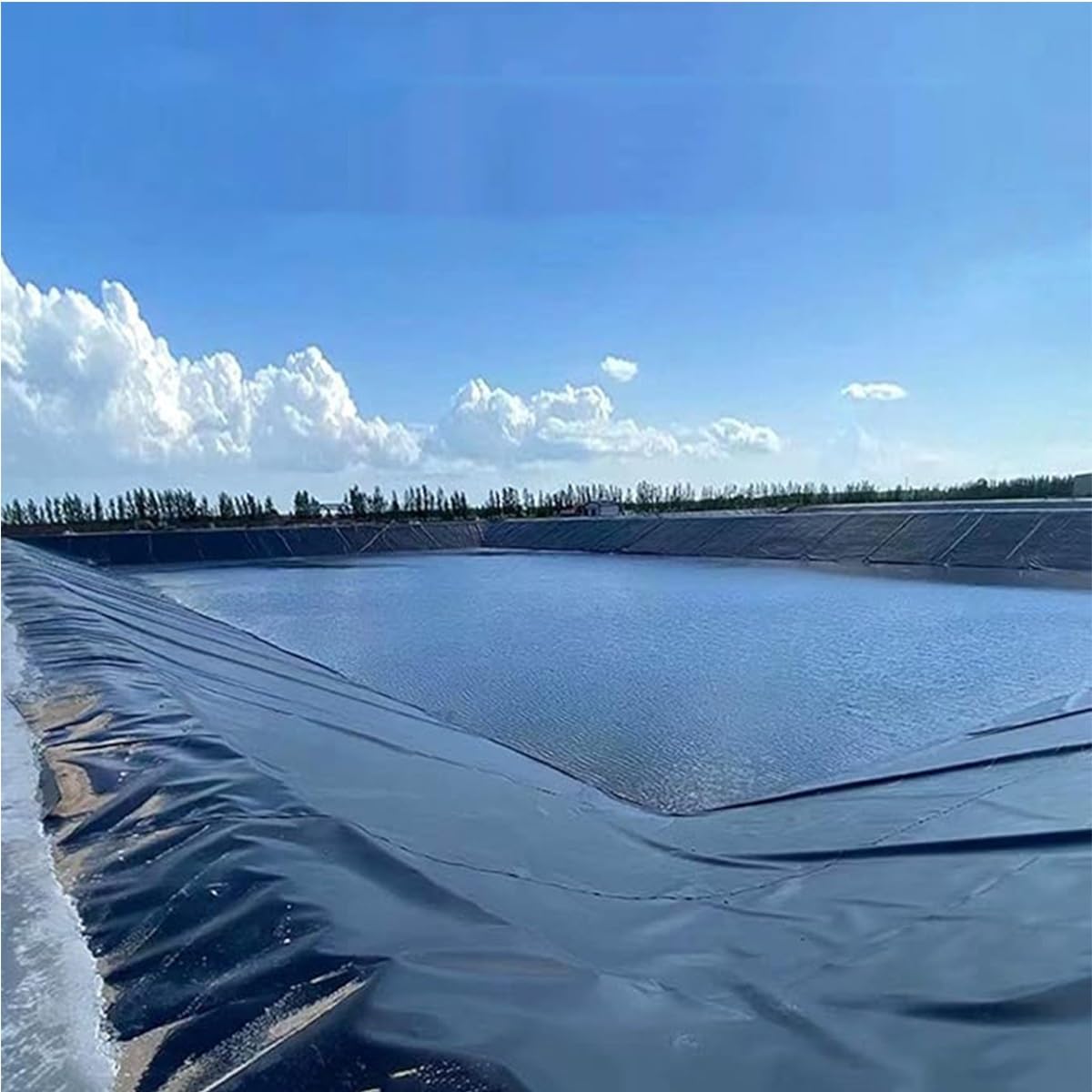 Revestimiento De Estanque 0,12 Mm De Espesor Lámina De Invernadero, Lámina De Construcción Lona Para Estanque De HDPE Negro 1x1 2x3 5x6 8x10 12x15M LáMina De Sellado Membrana ( Size : 5x8m/16x26ft )