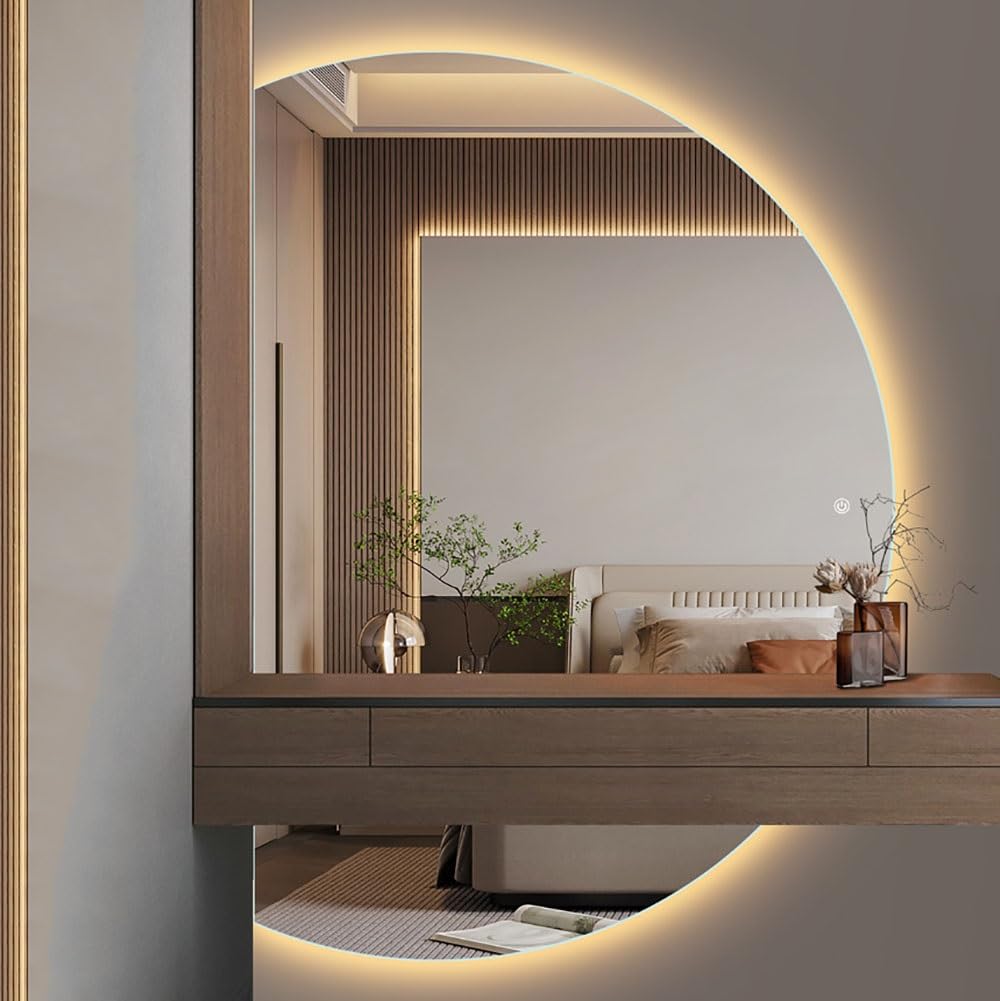 FGXHHS LED Lighted with Touch Switch, Dimmable Backlit Vanity for Fog-Free Makeup and Grooming