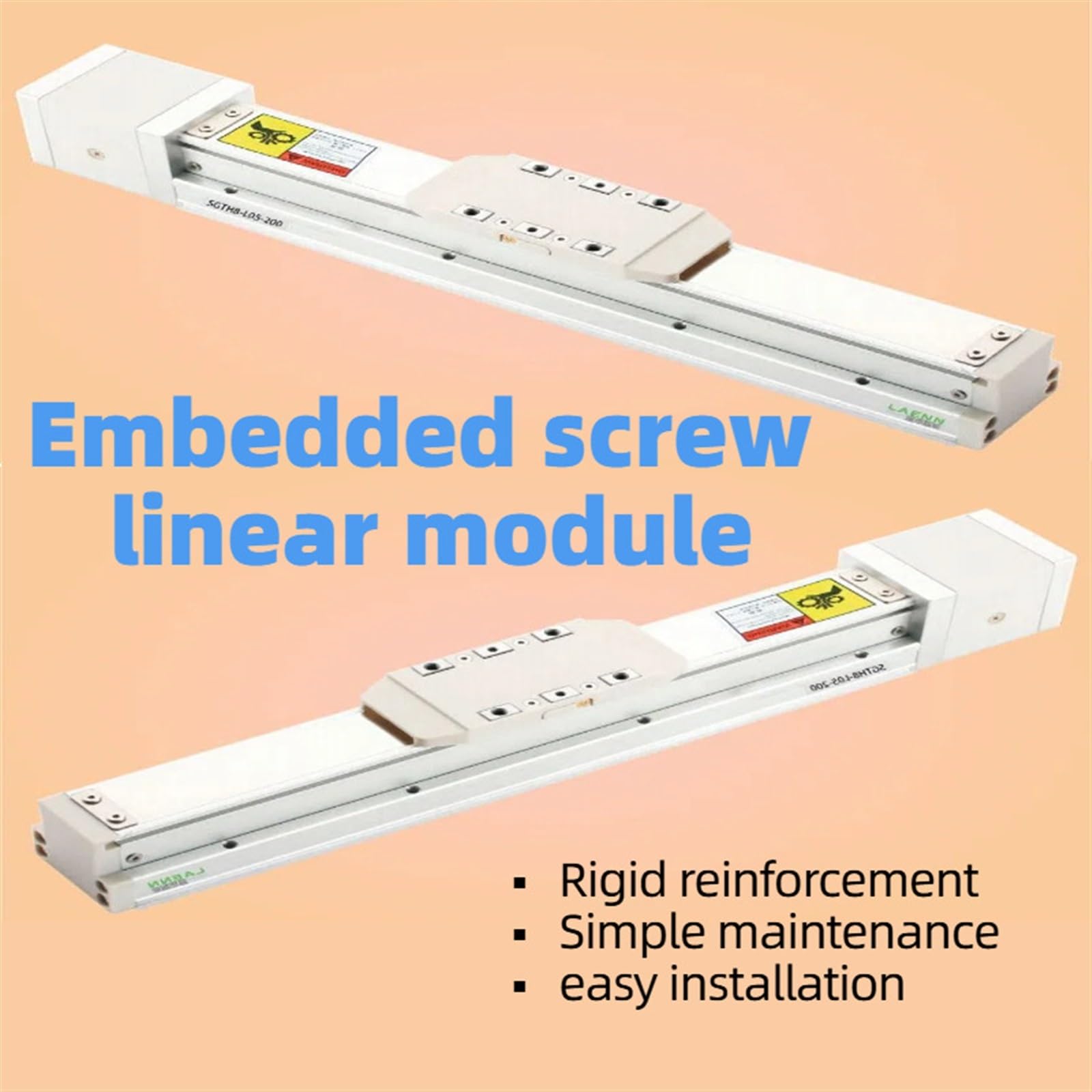 Metal Ball Screw nut end Processing Linear Slide Module Rolling Screw Rod SGTH 5-L20 Series Width 54mm Workbench Mini Built-Linear Motion Guide Ball Screw Fully Enclosed(Stroke 300mm)