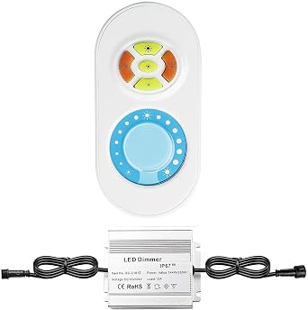 2 Pin DC12V LED Deck Light Dimmer Switch Remote Controller with ON/Off for Single Color Low Voltage Deck Light...